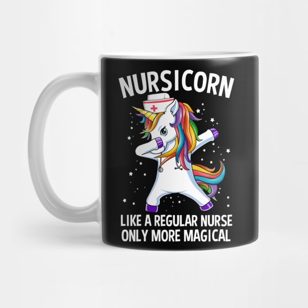 Nursicorn Dabbing Unicorn Funny Nurse Gift by HCMGift